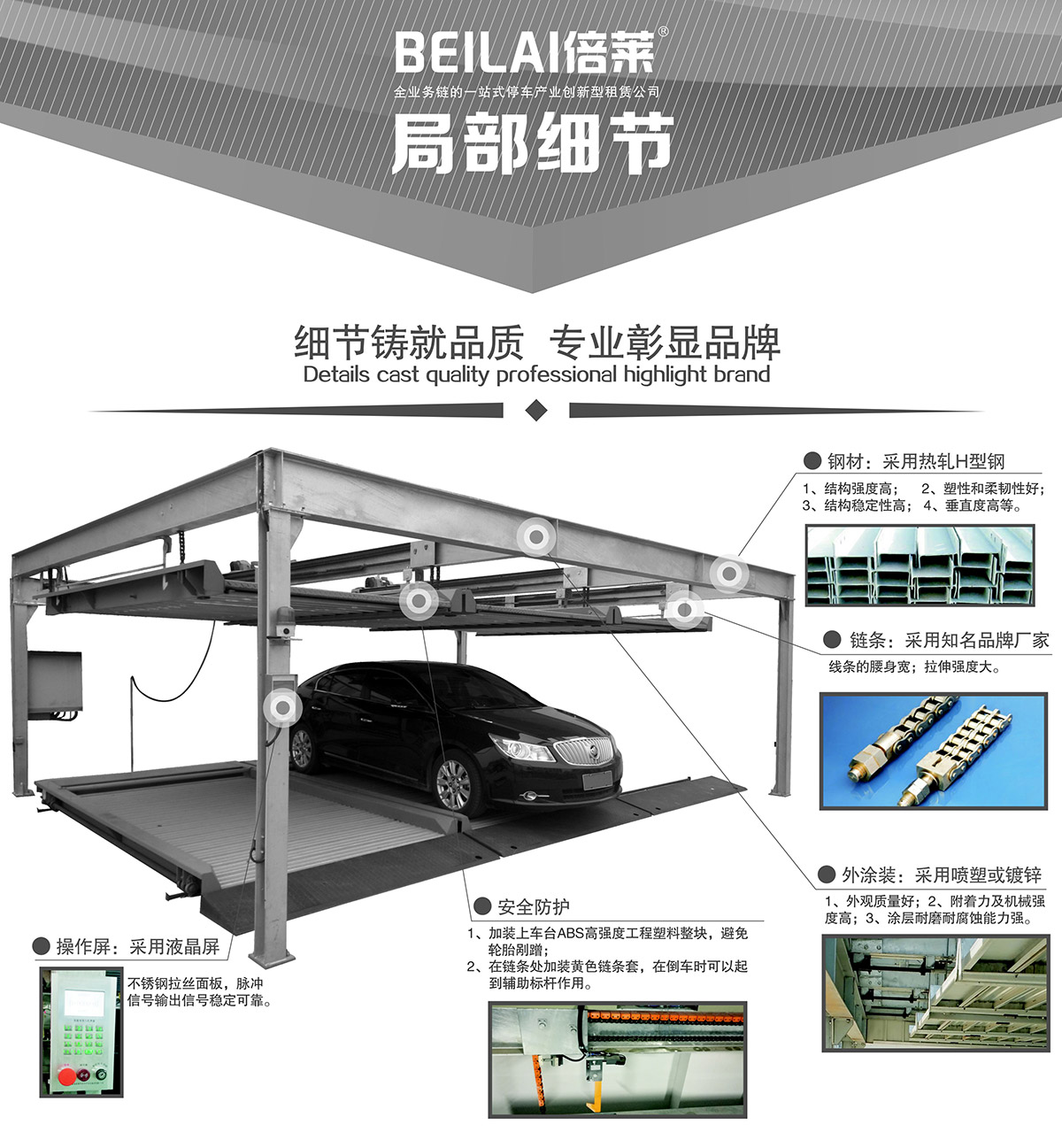 四川PSH2重列式二層升降橫移立體停車設備局部細節.jpg